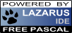 Powered by Lazarus banner #2 by Graeme Geldenhuys. Original GIMP file and license info can be found at [2].