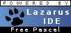 Powered by Lazarus banner #1 by Graeme Geldenhuys. Original GIMP file and license info can be found at [1].