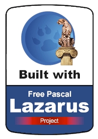 Bannière traditionnelle "Construit avec FPC/Lazarus"